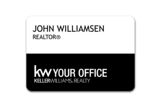 White/Black Split Name Tag (Horizontal)