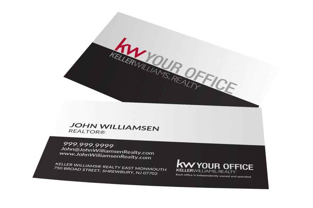 Black/White Split KW Business Card