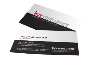 Black/White Split KW Business Card