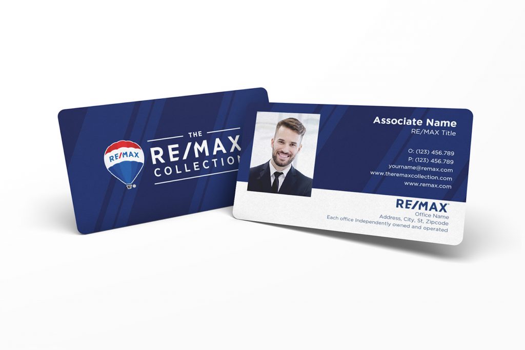 Blue Stripe w/ Photo RE/MAX Business Card