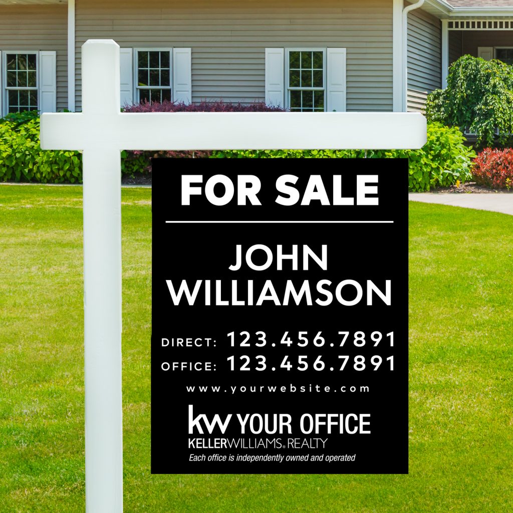 24x30 Black Keller Williams Yard Sign