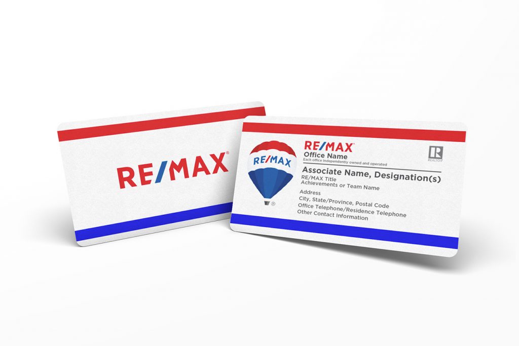 White Stripe RE/MAX Business Card
