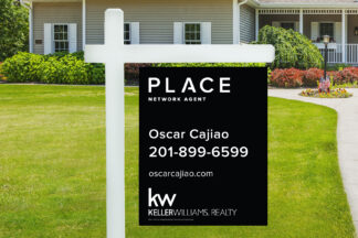 PLACE  | 24 x 30 Black Yard Sign