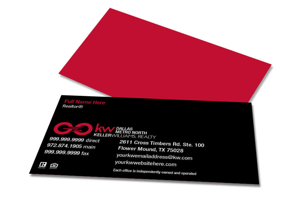 Classic GO Black/Red Horizontal Business Card