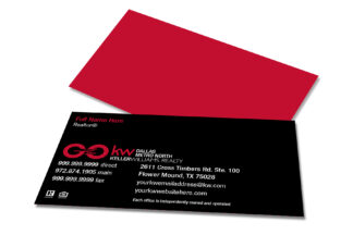 Classic GO Black/Red Horizontal Business Card