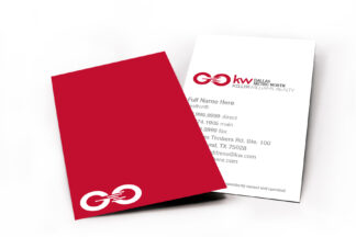Classic GO White/Red Vertical Business Card