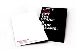 GO Pocket Card White/Black House of our Dreams Business Card