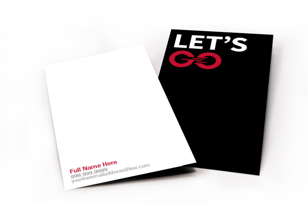 GO Pocket Card White/Black Let’s Go Business Card