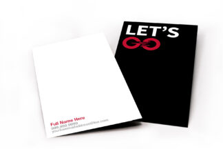 GO Pocket Card White/Black Let’s Go Business Card