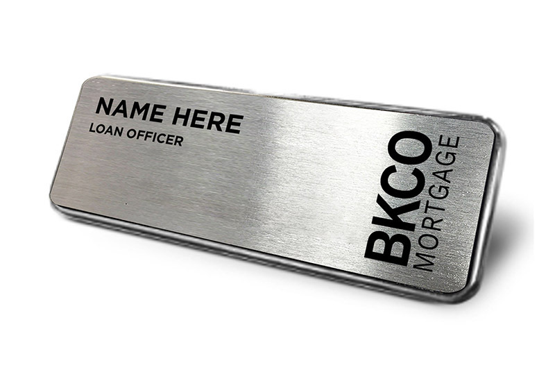 BKCO Mortgage | Framed Name Tag - Silver 1x3