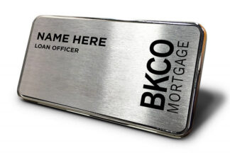BKCO Mortgage | Framed Name Tag - Silver Block 1.5x3