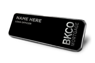 BKCO Mortgage | Framed Name Tag - Black 1x3