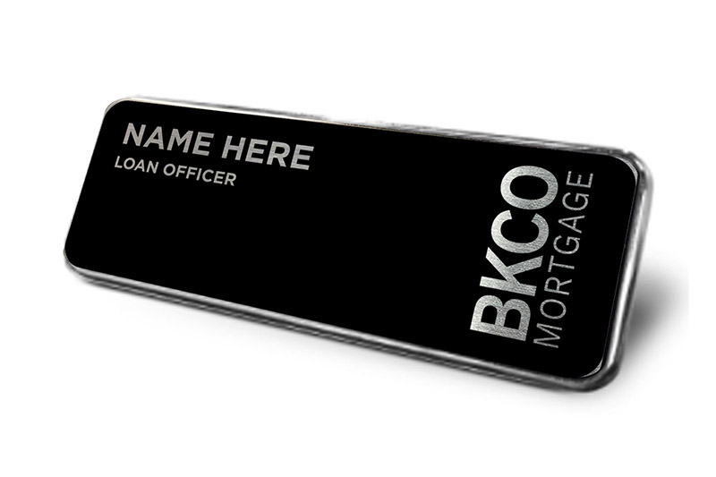 BKCO Mortgage | Framed Name Tag - Black 1x3