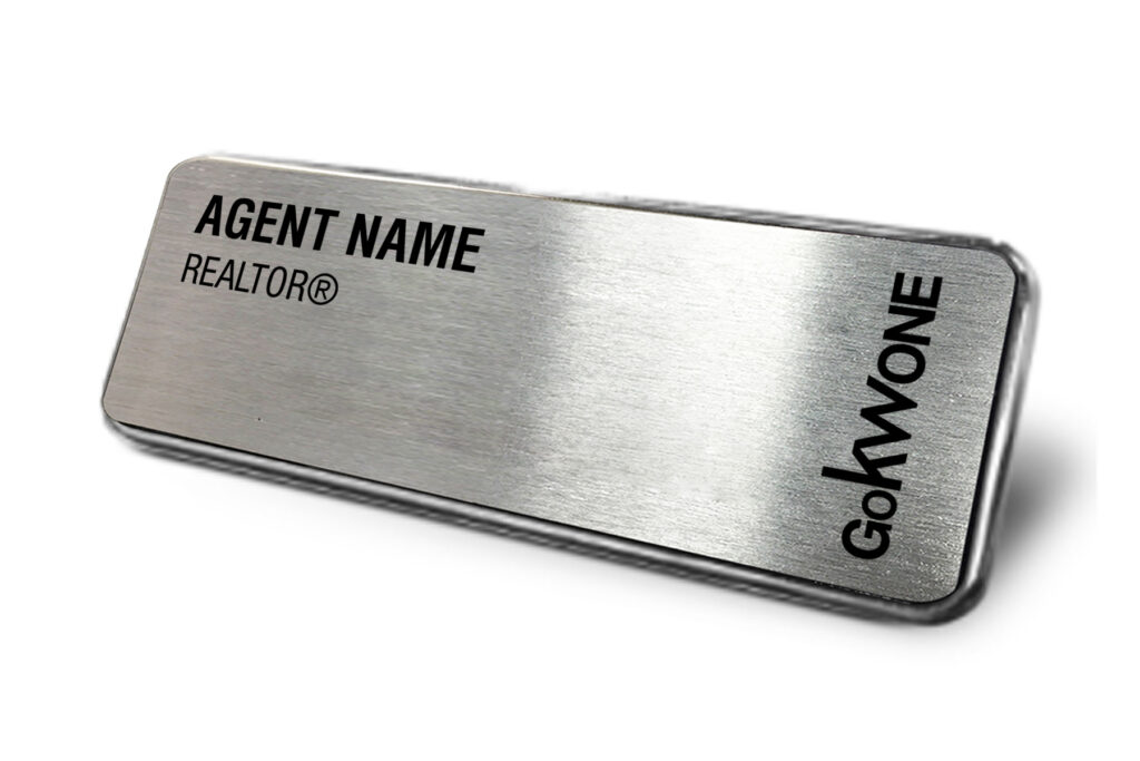 KWGOOne | Framed Name Tag - Silver 1x3