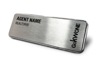 KWGOOne | Framed Name Tag - Silver 1x3