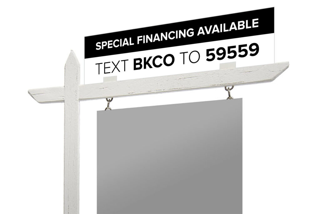BKCO Mortgage | 3mm PVC Sign Riders 6" x 24"
