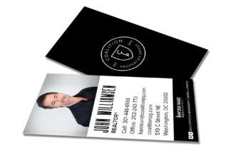 Coalition | Vertical Black Business Card