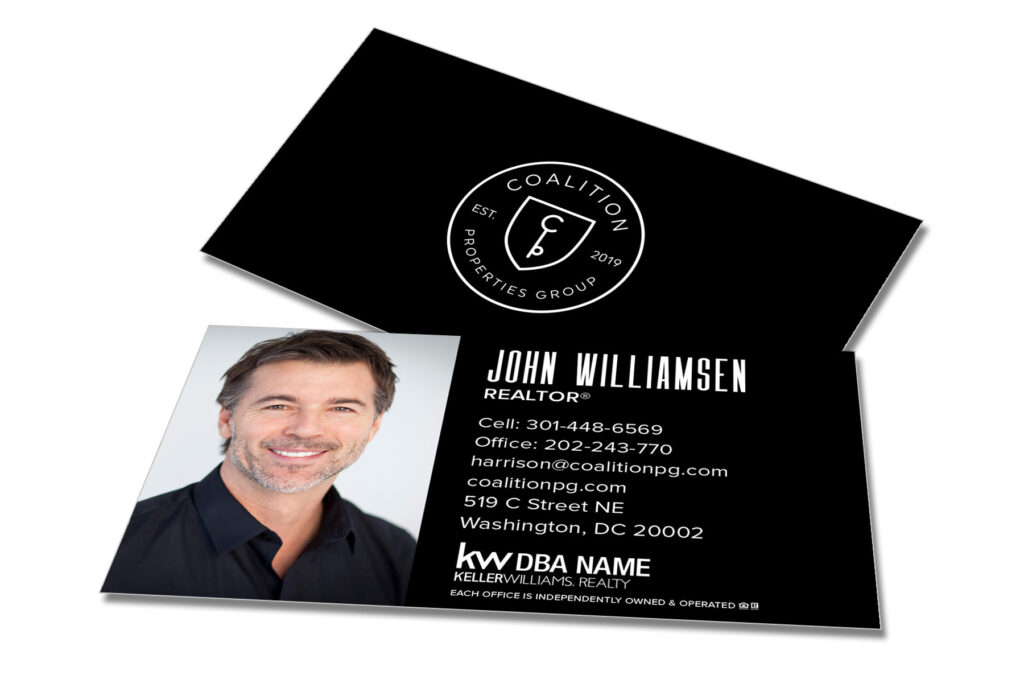 Coalition | Black Business Card with Photo