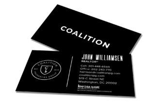 Coalition | Black Business Card with Black Back