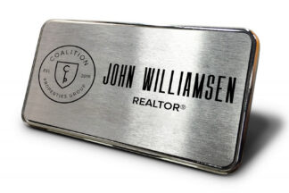 Coalition | Framed Name Tag - Silver Block 1.5x3