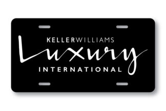 Keller Williams License plate- Luxury Black