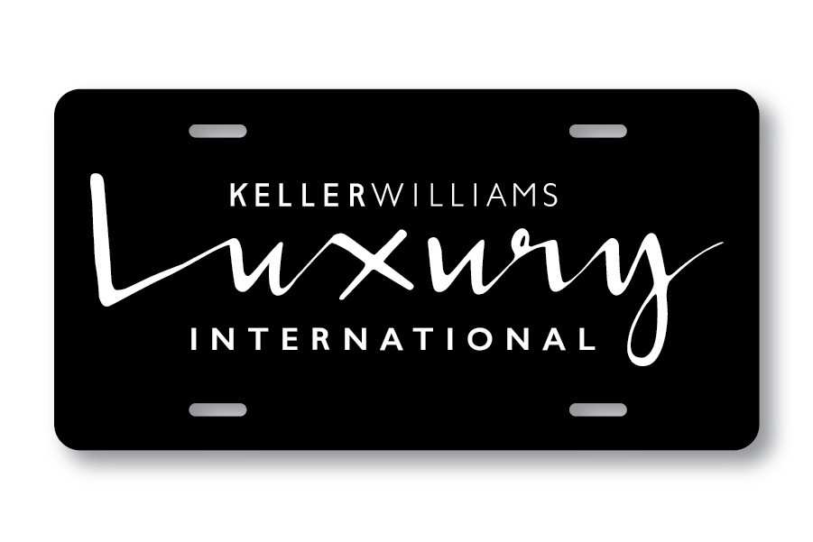 Keller Williams License plate- Luxury Black