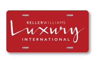 Keller Williams License plate- Luxury Red