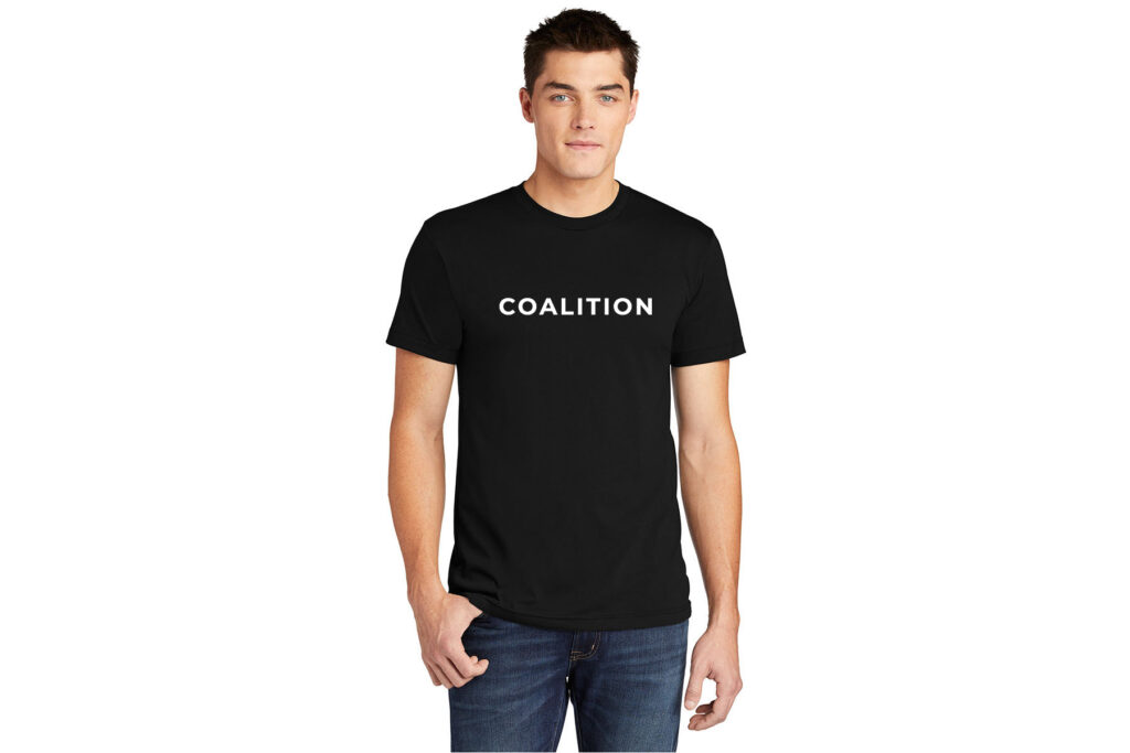 Coalition | Horizontal Coalition Logo 100% Cotton T-Shirt