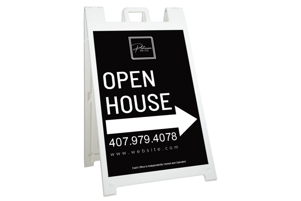 Platinum Re-Co | 24x36 Signicade® Deluxe A-Frame signs