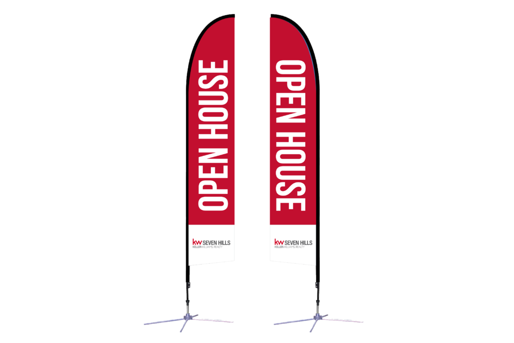 Keller Williams Seven Hills | 14 ft. Feather Flag X-Based Double-Sided
