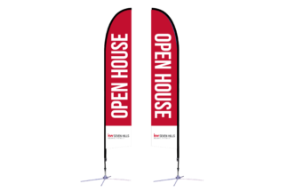 Keller Williams Seven Hills | 14 ft. Feather Flag X-Based Double-Sided