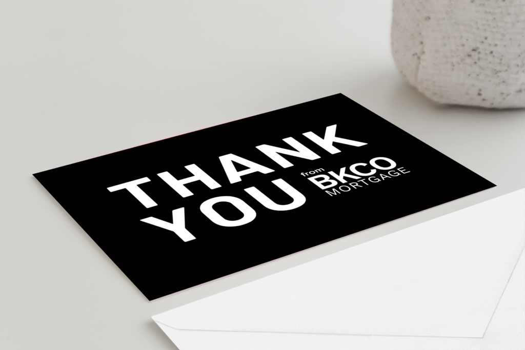 BKCO Mortgage | Thank You From BKCO Mortgage Card
