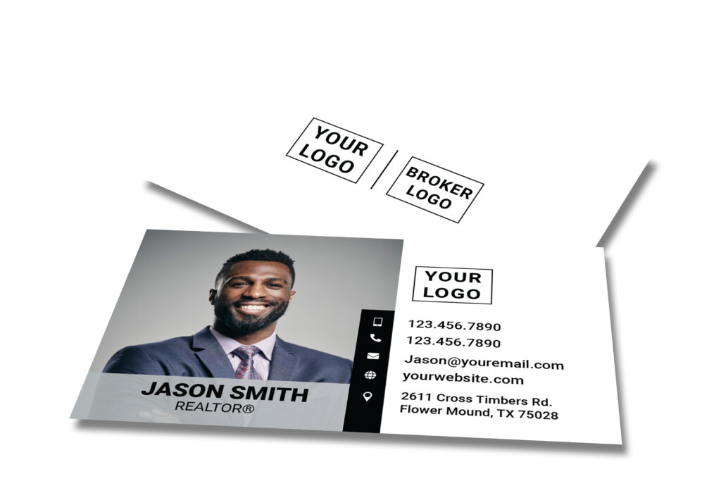 White Business Card with Photo