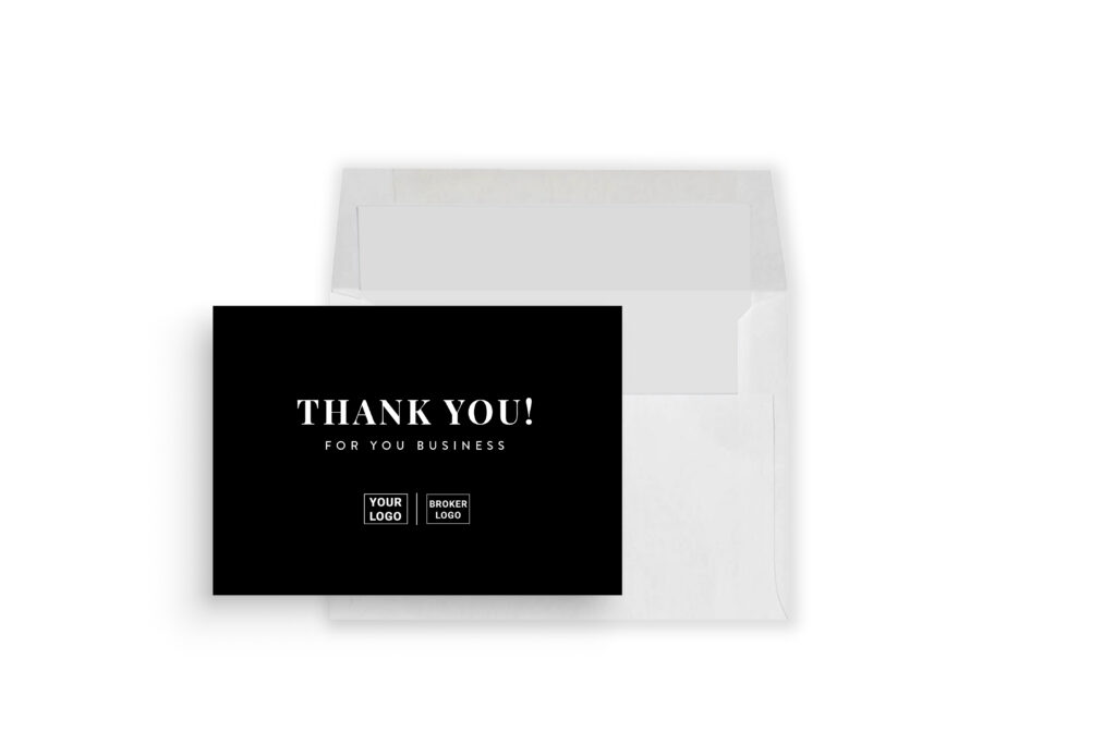 'THANK YOU FOR YOUR BUSINESS' Greeting Card (Sans Serif Font)