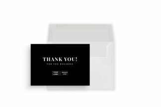 'THANK YOU FOR YOUR BUSINESS' Greeting Card (Sans Serif Font)