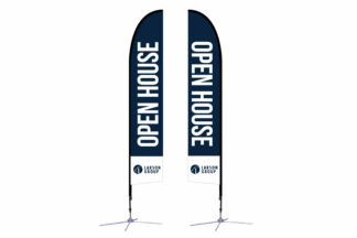 Larson Group/ReMax Collective | 14 ft. Feather Flag X-Based Double-Sided