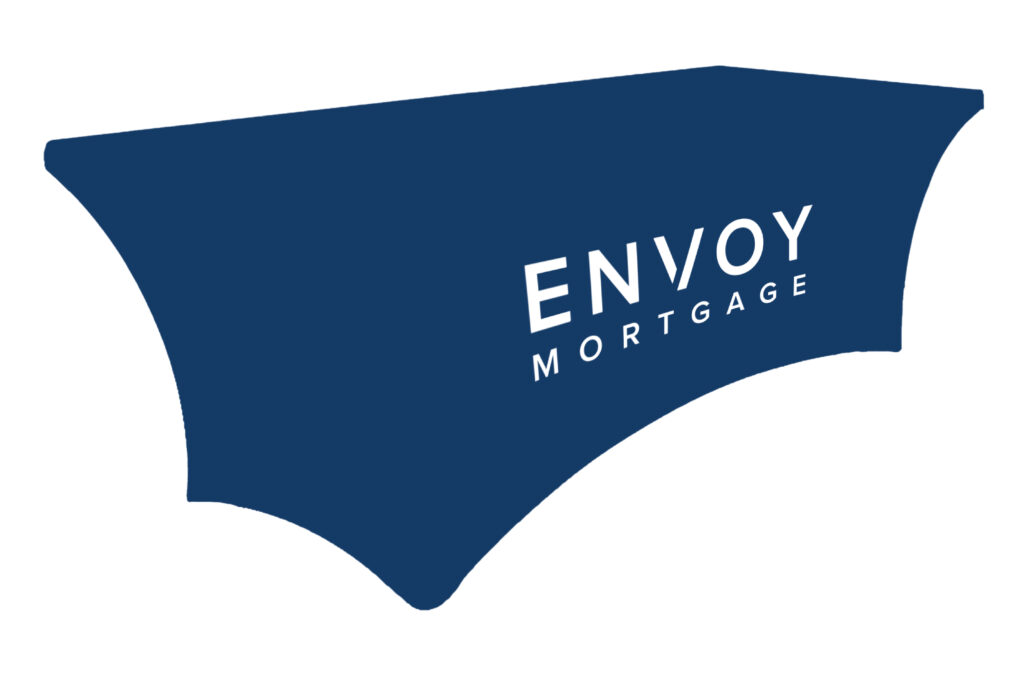 Envoy Mortgage | 6 ft. Stretch Table Throw 3-sided with Custom Print
