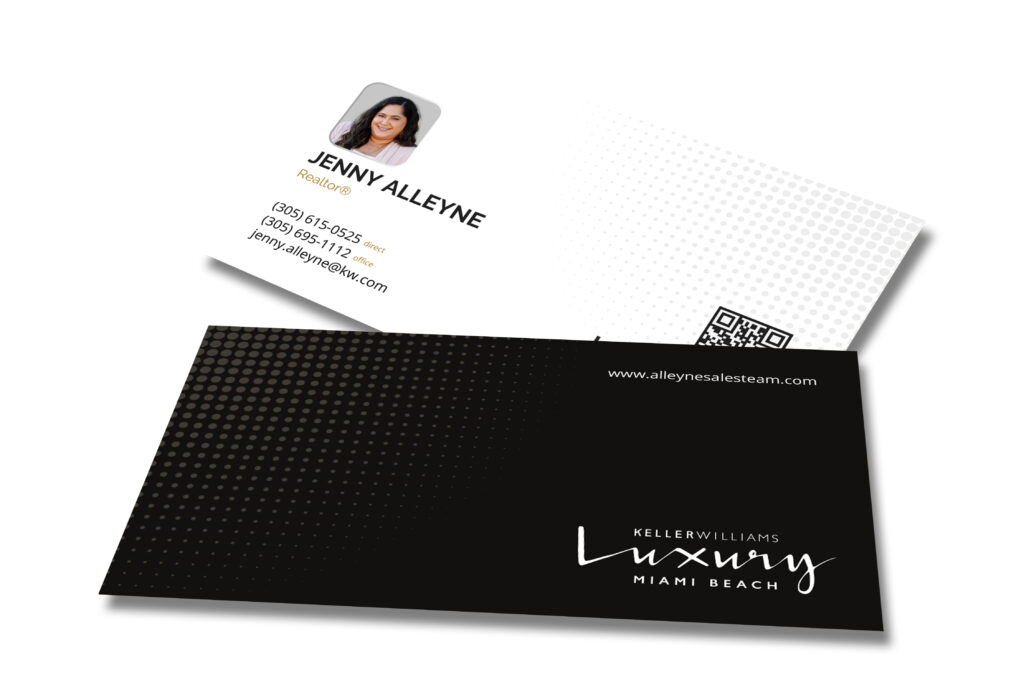 KWMB | Black KW Business Card With Photo