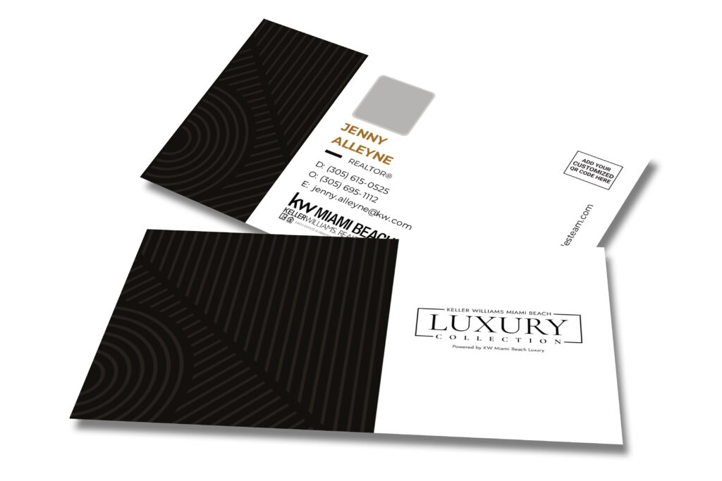 KWMB | Luxury Black KW Business Card with Photo