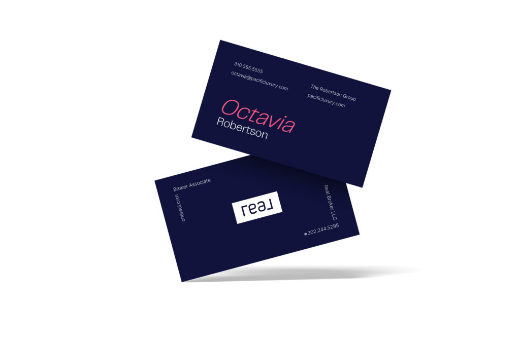 Real | Business Card (Coral Font)