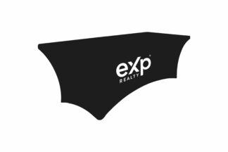 eXp Realty | Black 6 ft. Stretch Table Throw 3-sided with Custom Print