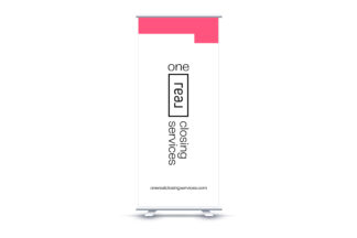 One Real Title  | Pink/White Roll Up Retractable Super Flat Vinyl