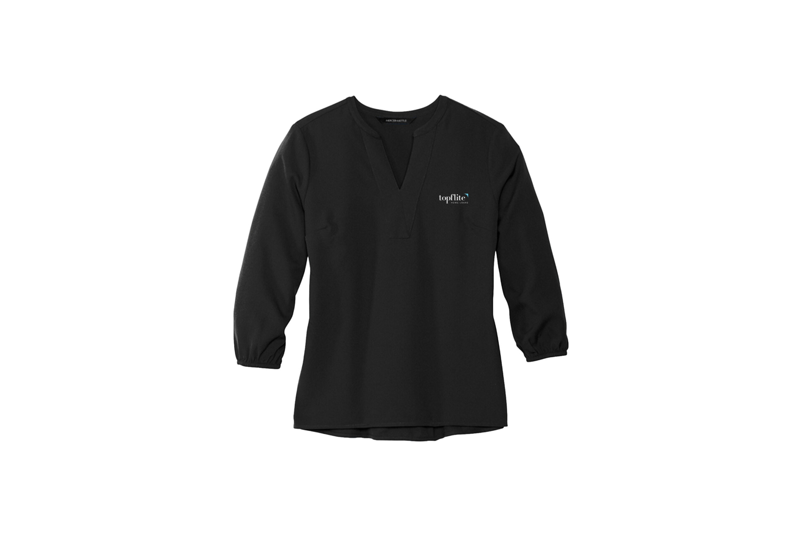 Top Flite Home Loans | Mercer+Mettle® Women's Stretch Crepe Long Sleeve Camp Blouse - Image 2